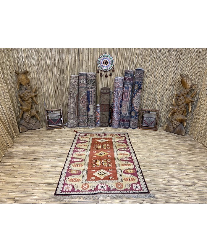 Turkish Milas Nomadic Handmade Wool on Wool Carpet – FREE SHIPPING..!